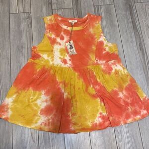 NWT Tie Dye  Babydoll Easel Top size M
